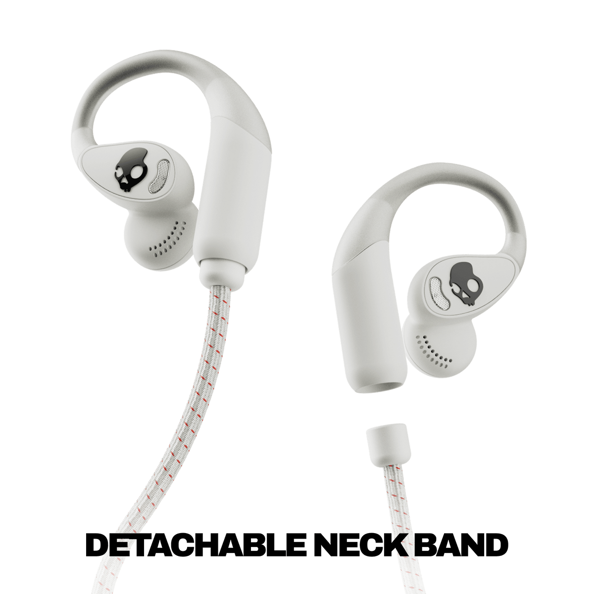 Skullcandy Push 540 Open wireless open-ear headphones with magnetic detachable braided cable for secure all-day comfort | Bone