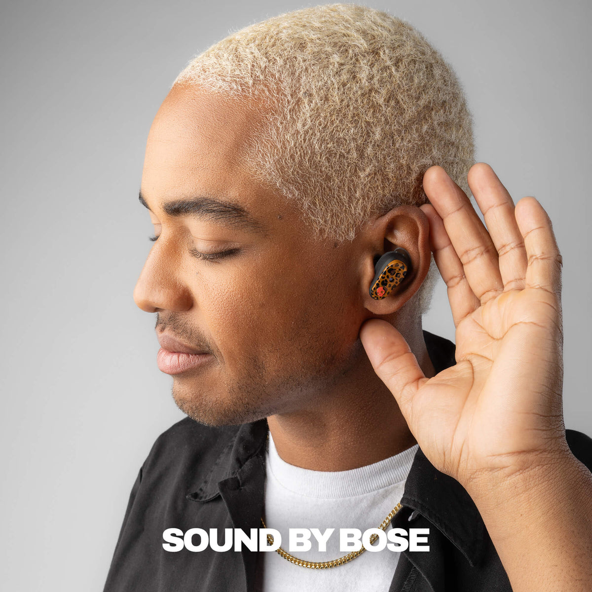 Skullcandy Method 360 ANC true wireless Noise Canceling Earbuds with Sound by Bose | Leopard